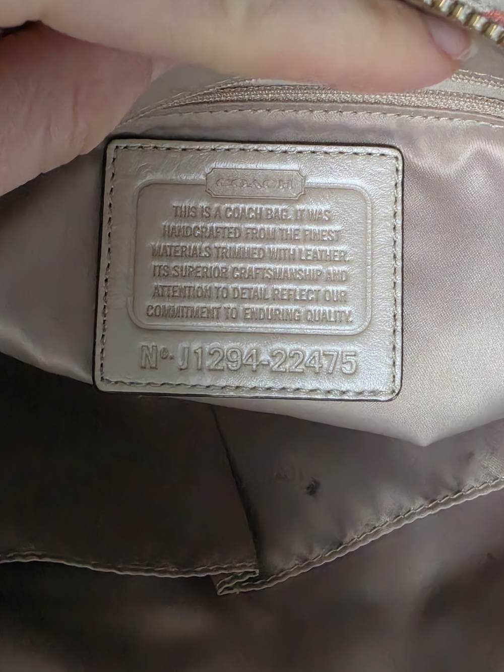 Coach Pink Polka Dot Signature Canvas Shoulder Bag - Picture 11 of 16